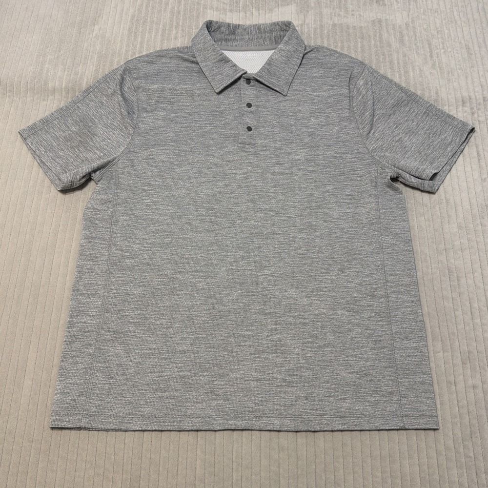 Outdoor Voices Polo Shirt Mens Medium Gray Athletic Training Golf